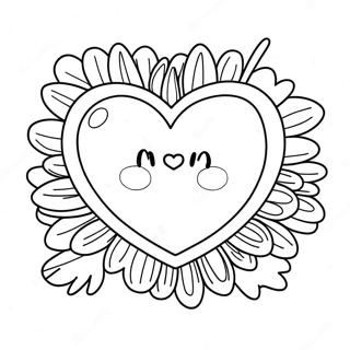 Cute I Love Mom Heart Coloring Page 1432-1148