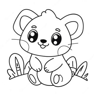 Kawaii Cute Animal Coloring Page 14339-11864