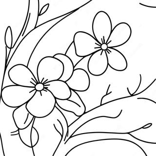 Sakura Blossom Coloring Page 14379-11894