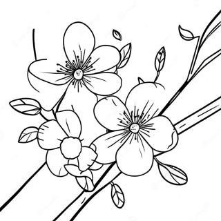 Sakura Blossom Coloring Page 14379-11895