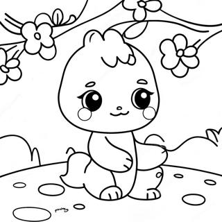 Cute Sakura Tree Coloring Page 14380-11898