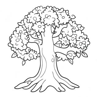 Cute Sakura Tree Coloring Page 14380-11899