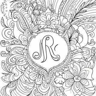 Elegant Lettering Coloring Page 14390-11906