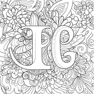 Elegant Lettering Coloring Page 14390-11907