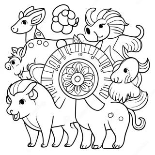 Chinese Zodiac Coloring Page 14399-11912