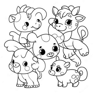 Cute Chinese Zodiac Animals Coloring Page 14400-11914