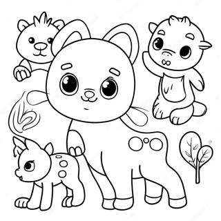 Cute Chinese Zodiac Animals Coloring Page 14400-11915