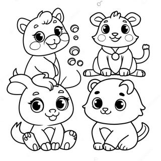 Cute Chinese Zodiac Animals Coloring Page 14400-11916