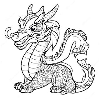 Chinese Dragon Coloring Page 14419-11927