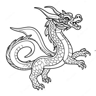 Majestic Chinese Dragon In Flight Coloring Page 14420-11932