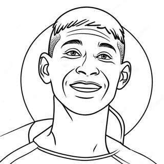 Neymar Dribbling A Soccer Ball Coloring Page 1442-1155