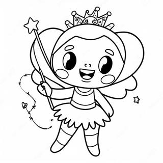 Sparkling Tooth Fairy With Magic Wand Coloring Page 14430-11939