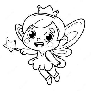 Sparkling Tooth Fairy With Magic Wand Coloring Page 14430-11940