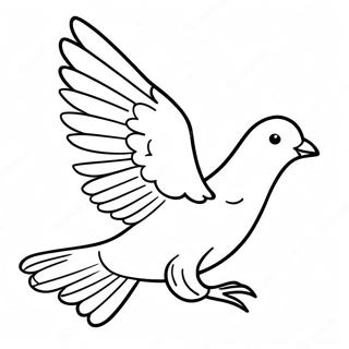 Adventurous Pigeon Flying Coloring Page 14450-11953