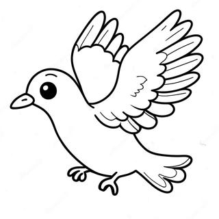 Adventurous Pigeon Flying Coloring Page 14450-11954