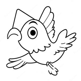 Adventurous Pigeon Flying Coloring Page 14450-11955