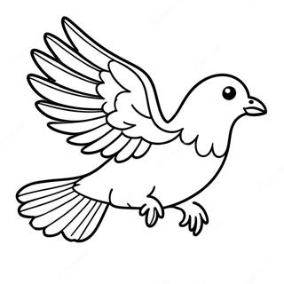 Adventurous Pigeon Flying Coloring Page 14450-11956