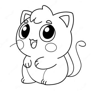 Cute Jigglypuff Singing Coloring Page 14480-11977