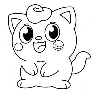 Cute Jigglypuff Singing Coloring Page 14480-11979