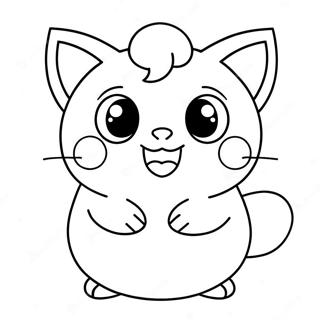 Cute Jigglypuff Singing Coloring Page 14480-11980