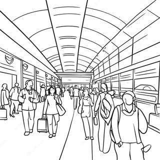 Busy Airport Terminal Coloring Page 14490-11986