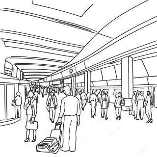 Busy Airport Terminal Coloring Page 14490-11987