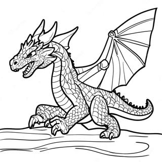 Epic Ender Dragon Battle Coloring Page 14510-12001