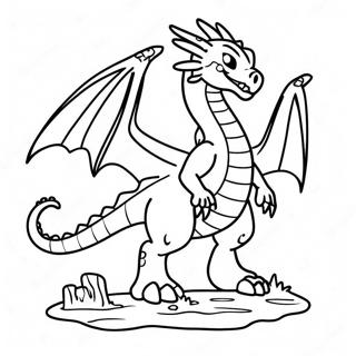 Epic Ender Dragon Battle Coloring Page 14510-12003