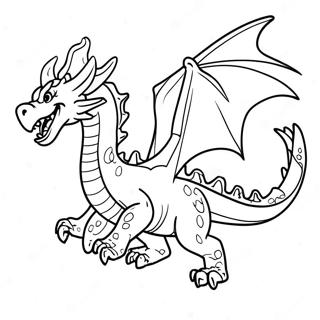 Majestic Ice Dragon In Flight Coloring Page 14520-12009