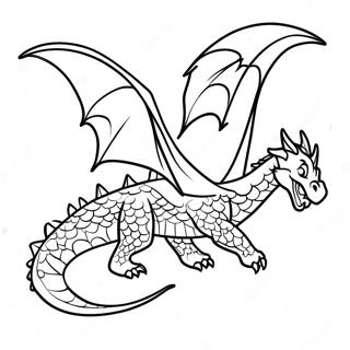 Majestic Ice Dragon In Flight Coloring Page 14520-12010