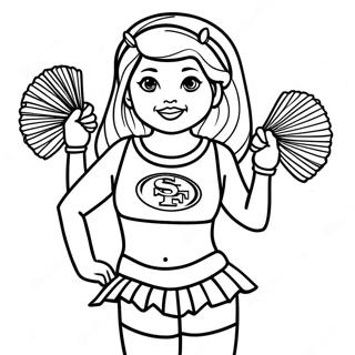 49ers Cheerleaders Coloring Page 1452-1162