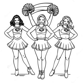 49ers Cheerleaders Coloring Page 1452-1163