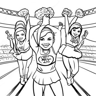 49ers Cheerleaders Coloring Page 1452-1164