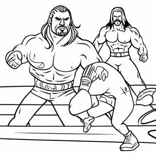 Wwe Superstars In Action Coloring Page 14550-12033