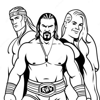 Wwe Superstars In Action Coloring Page 14550-12035