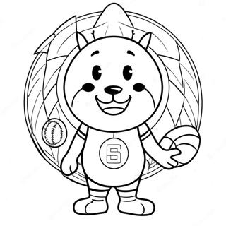 Colorful Nba Team Mascot Coloring Page 14560-12042