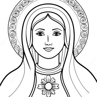 Beautiful Virgin Mary Coloring Page 14570-12049