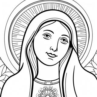 Beautiful Virgin Mary Coloring Page 14570-12052