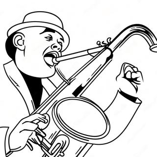 Jazz Musician Coloring Page 14589-12062