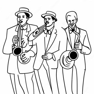 Colorful Jazz Band Coloring Page 14590-12066