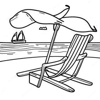 Relaxing Beach Scene Coloring Page 14600-12075