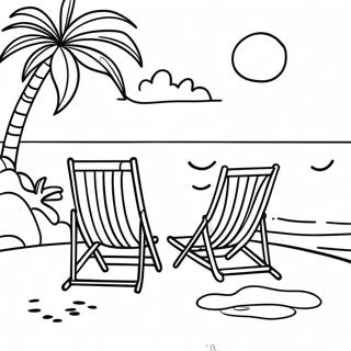 Relaxing Beach Scene Coloring Page 14600-12076