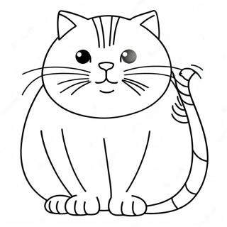 Fat Cat Coloring Page 14609-12077