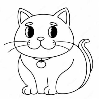 Fat Cat Coloring Page 14609-12080