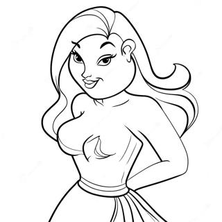 Jessica Rabbit In A Glamorous Dress Coloring Page 14620-12091