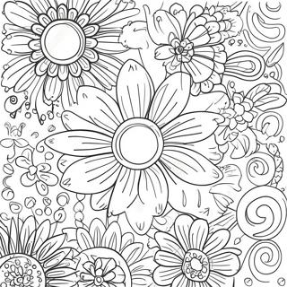 Retro Floral Patterns Coloring Page 1462-1171