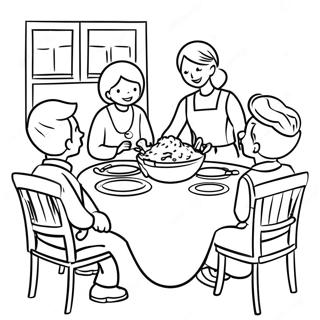 Grateful Family Gathering Coloring Page 14630-12097