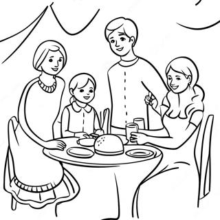 Grateful Family Gathering Coloring Page 14630-12100