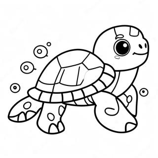 Cute Baby Sea Turtle Coloring Page 14640-12105