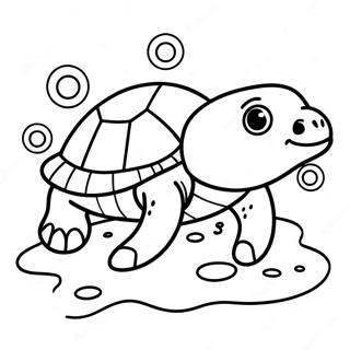 Cute Baby Sea Turtle Coloring Page 14640-12106